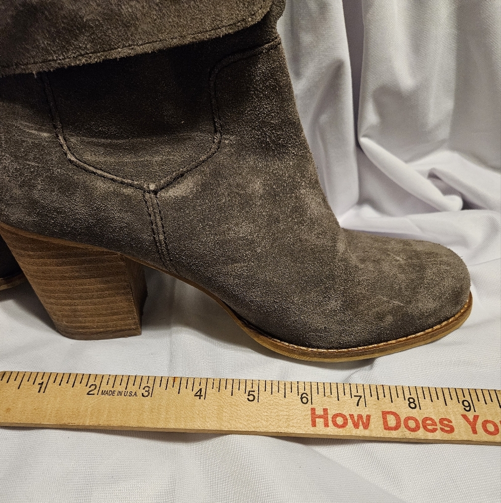*RARE* SUEDE LEATHER SPLENDID BROWN ANKLE BOOTS SZ 10 - Picture 5 of 7